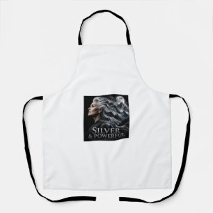 Silver and Powerful Grey Hair Pride Silver Sisters Apron