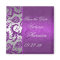 Silver and Purple Damask II Save the Date Magnet