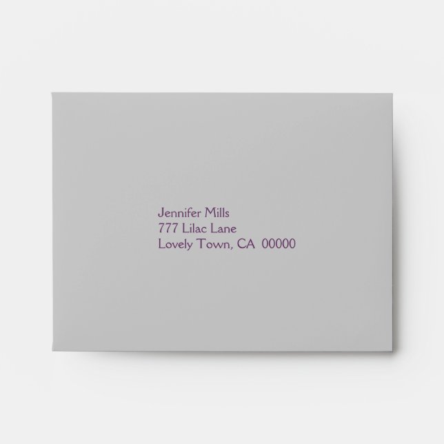 Silver and Purple RSVP Envelope (Front)