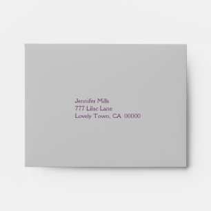 Silver and Purple RSVP Envelope