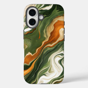 Silver and Purple Swirl iPhone 16 Case