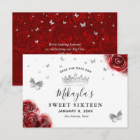 Silver and Red Roses Elegant