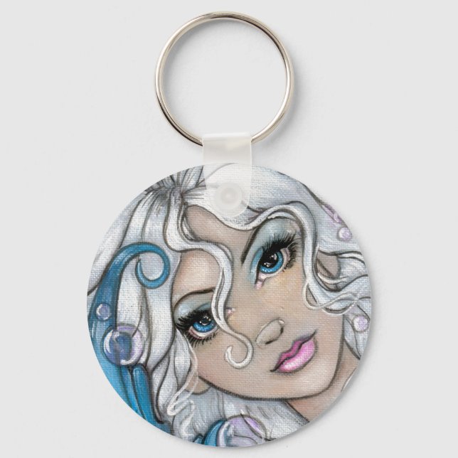 Silver and Sapphire keychain (Front)