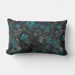 Silver and Turquoise Lumbar Cushion