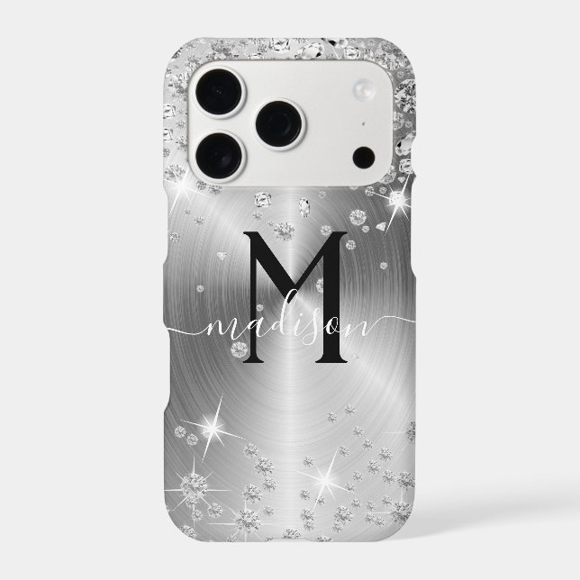 Silver and White Diamonds - Personalised (Back)