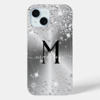 Silver and White Diamonds - Personalized