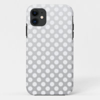 Silver and White Polka Dots
