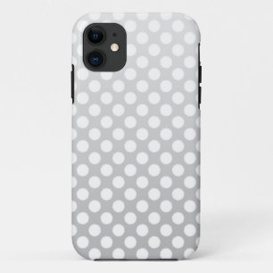 Silver and White Polka Dots iPhone 11 Case