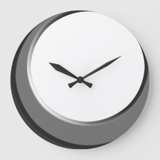 Silver and White Retro Modern Kitchen Wall Clock