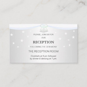 Silver and White Wedding Enclosure Card