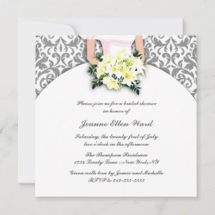Silver and Yellow Bridal Shower Invitation