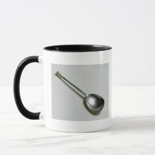 Silver apostle spoon with gold seal top, 1668 mug