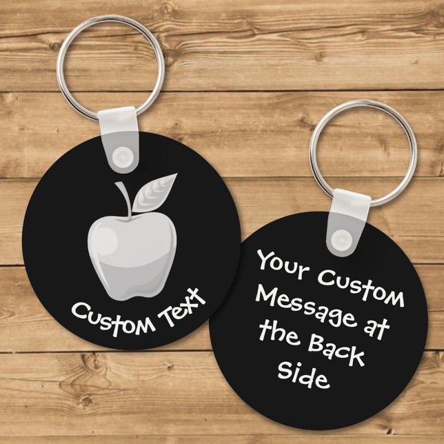 Silver Apple Keychain (Creator Uploaded)