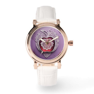 Silver Apple Lace AI art  Watch
