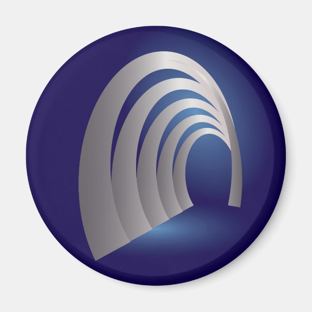 silver arcade tunnel magnet (Front)