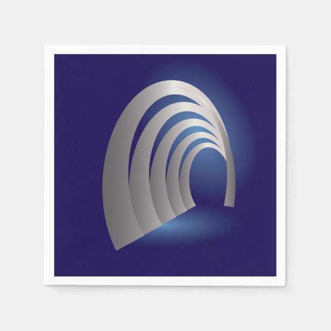 silver arcade tunnel napkin (Front)