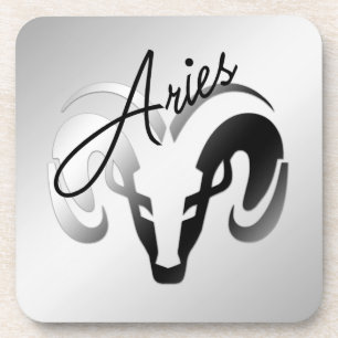Silver Aries the Ram Zodiac Coaster