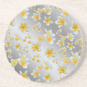 silver,asian, yellow, white, bloom, bright, gold, coaster