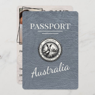 Silver Australia Passport Save The Date