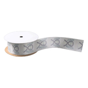 Silver Awareness Ribbon Angel Customised Ribbons Satin Ribbon