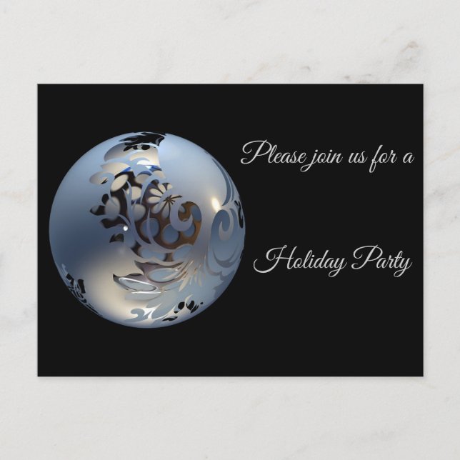 Silver ball for a magic night postcard (Front)