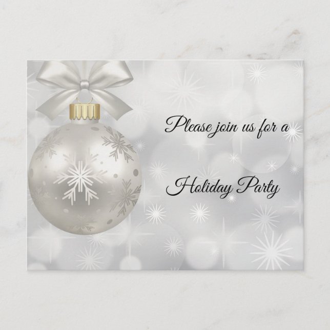 Silver ball for a magic night postcard (Front)