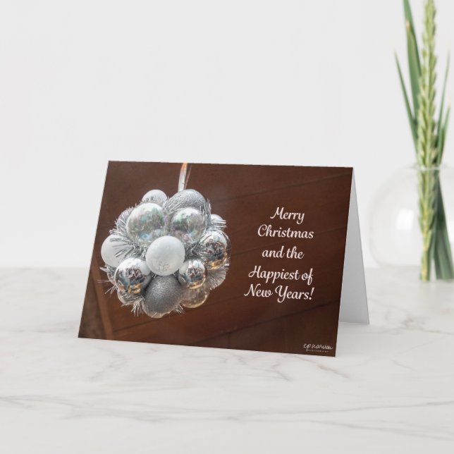 Silver Balls Christmas card (Front)