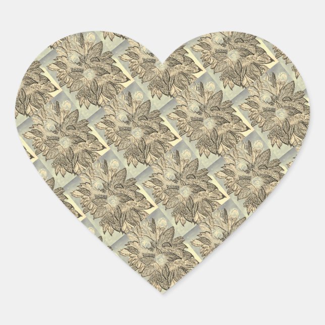 Silver Basket without Handle Heart Sticker (Front)