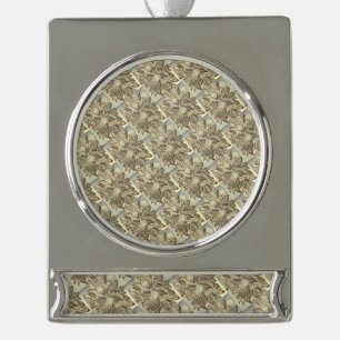 Silver Basket without Handle Plated Banner Ornament