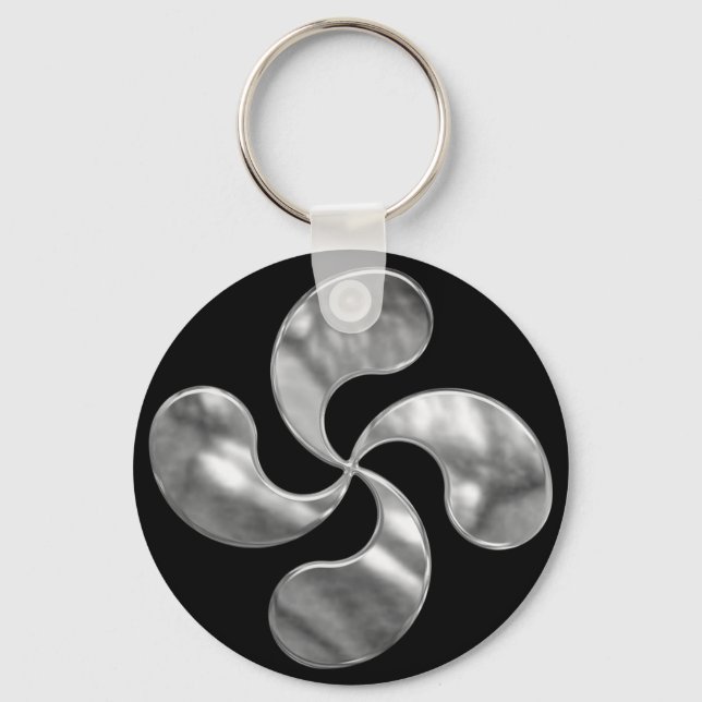 Silver Basque Cross Keychain (Front)