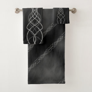 Silver Bath Towel Set