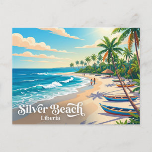Silver Beach Liberia Postcard