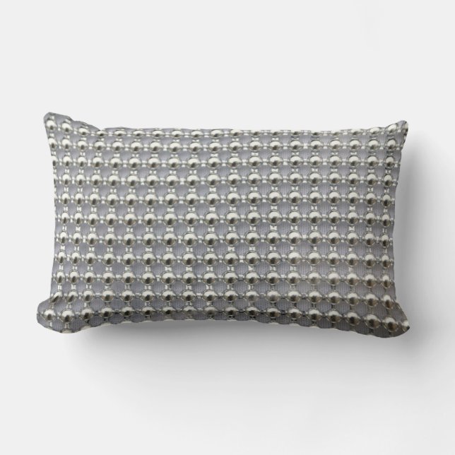 Silver Beads Pattern Lumbar Cushion (Front)