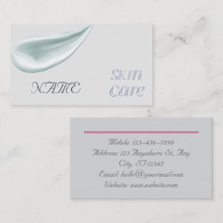silver beauty skincare business card