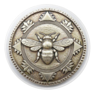 Silver Bee Ceramic Knob