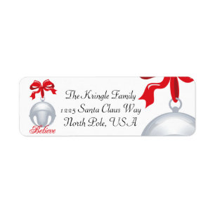 Silver Bell Believe Address Label Return Address Label