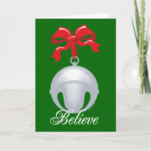 Silver Bell Believe Holiday Card