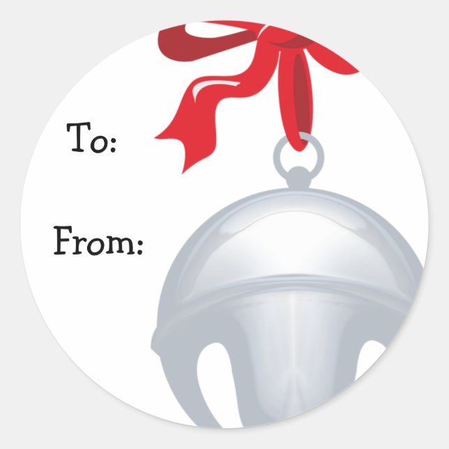 Silver Bell Custom Gift Tags (Front)