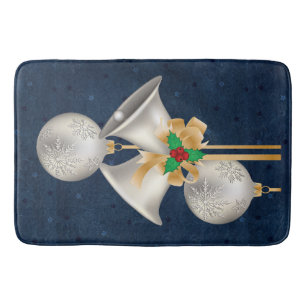 Silver Bells Christmas Bathmat