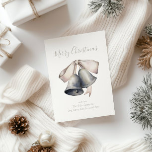 Silver Bells Christmas Holiday Card