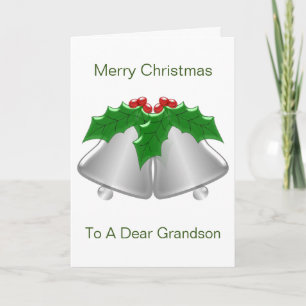 Silver Bells Grandson Christmas Holiday Card