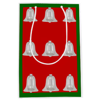 Silver Bells Medium Sized Gift Bag