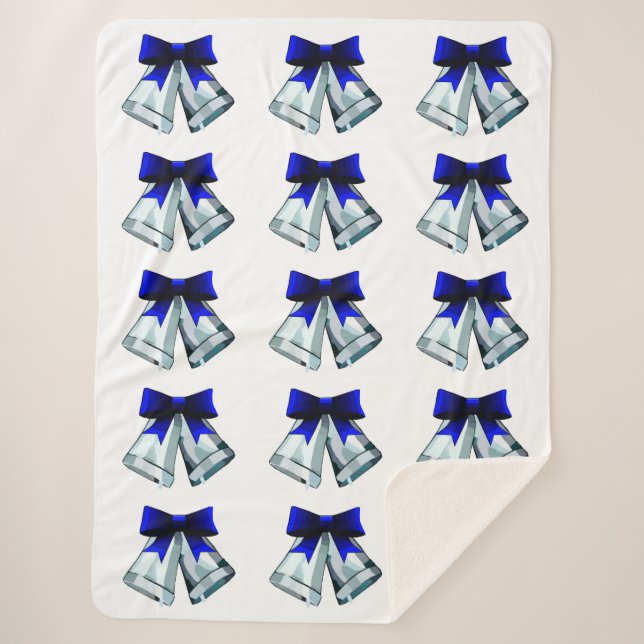 Silver Bells Sherpa Blanket (Front)