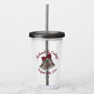 Silver Bells Wedding Anniversary Engagement Party Acrylic Tumbler
