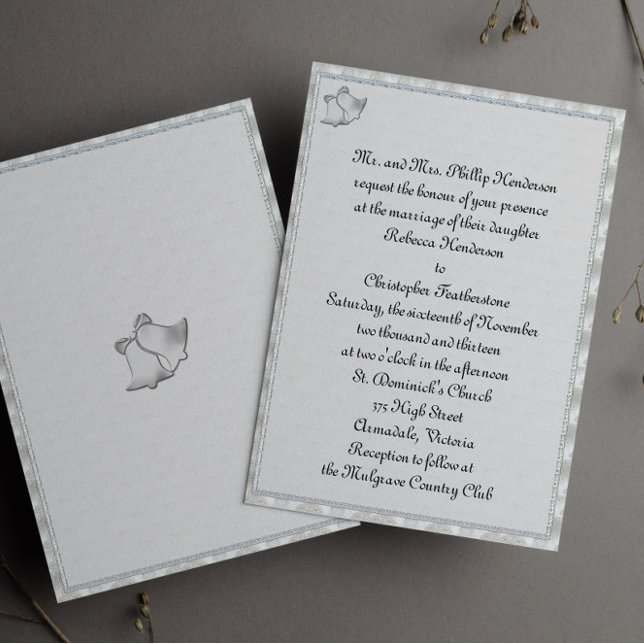 Silver Bells Wedding Invitation (Creator Uploaded)