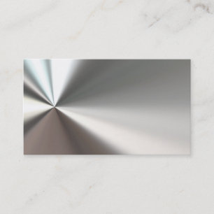 Silver Bent Metal Look Business Cards