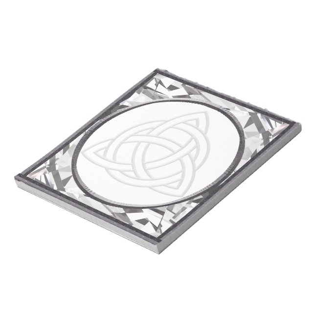 Silver Bevel Triquetra Notepad (Rotated)
