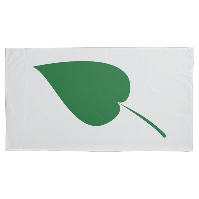 Silver Birch Leaf Pillow - Scandinavian Minimalism Pillowcase (Front)