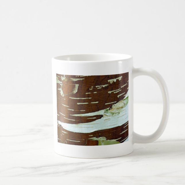 Silver Birch Natural Tree Bark Coffee Mug (Right)