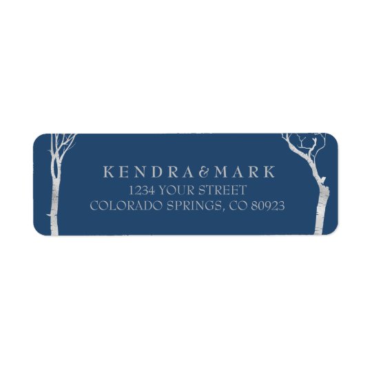 Silver Birch Tree Address Labels